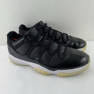 Jordan 11 Low 72-10 Black White Gum Men's Basketball Sneakers Size 12